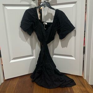 Short black dress with cutouts